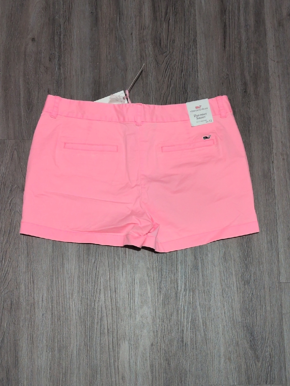Vineyard Vines Neon Coral Dayboat Shorts Sz 12 3.5in Inseam Neon Orange Summer - Picture 4 of 6